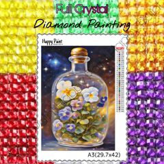 オーロラビーズ入り】ダイヤモンドアート A3 女の子 お洒落