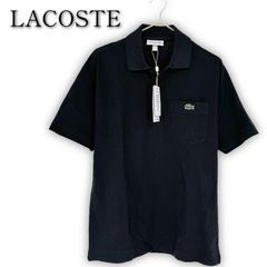 ★新品未使用★ 80s リバイバル LACOSTE PH036EL ポロシャツ S ブラック ラコステ 半袖シャツ 黒 古着 80年代 ヴィンテージ