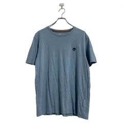 Timberland 半袖 ロゴTシャツ L ライトブルー ティンバーランド ワンポイントロゴ 古着卸 アメリカ仕入 a606-7035