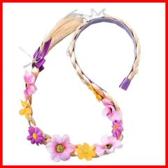 人気商品おもちゃ 誕生日 プリンセス 小道具 子供 プリンセスドレスアップアクセサリー仮装 髪飾り 金髪 ウィッグ かわいい ラプンツェル ダンス キッズ （紫） カチューシャ (（紫）) YINKE