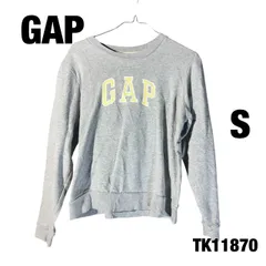 GAP グレー スウェット S ロゴ シンプル プリント トレーナー プルオーバー 古着 TK11870