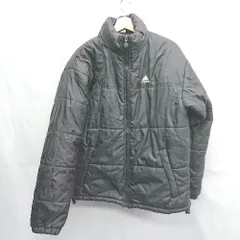 ◇ adidas ハイネック　ロゴ刺<!-利用不可文字-!>　冬向け　ドローコード 長袖 ダウンジャケット サイズL ブラック系 メンズ E  【1505130000795】