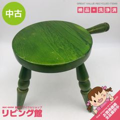 ss7249 【中古】 キツツキマーク ミルクスツール グリーン 飛騨