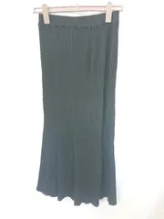 ◇ Θ FREAK'S STORE フリークスストア リブニット ロング タイト スカート サイズF ブラック系 レディース E  【1508060002044】