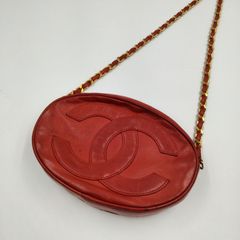 CHANEL フリンジ チェーンショルダー レッド ココマーク - メルカリ