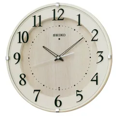 新品 セイコークロック(Seiko Clock) 掛け時計 ナチュラル 電波 アナログ アイボリー 直径320x46mm KX397A
