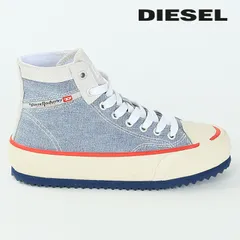 新品・未使用 ディーゼル DIESEL ミドルカットスニーカー 靴 レディース ミックスマテリアル デニム切替 S-PRINCIPIA MID W