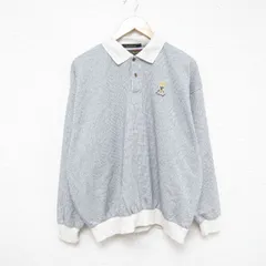 XL/古着 長袖 トップス メンズ 90s 無地 大きいサイズ コットン 襟付き 黒他 ブラック チェック 25feb10 中古 スエット トレーナー