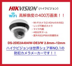 【訳あり価格！】HIKVISION レンズ可動式　400万画素PTZカメラ！！
