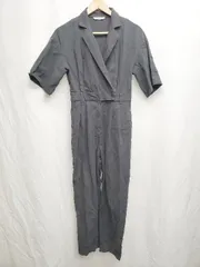 ◇ ⊂ SLY スライ TAILOR 半袖 ジャンプスーツ　オールインワン サイズ1 ダークグレー レディース P  【1410230006496】