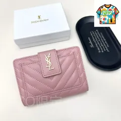【今日特価】YSL Saint Laurent サン・ローラン ミニ財布シリーズ 頭層の小羊皮を使用-WTO輸入2
