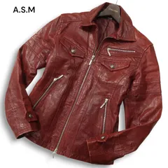 A.S.M ATELIER SAB MEN　ライダースジャケット　革ジャン　48 A.S.M ATELIER SAB MEN ライダースジャケット 革ジャン 48 2025