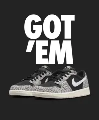 NIKE(ナイキ) エア ジョーダン 1 レトロ ロー OG 黒 セメント 285 新品