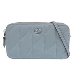 コーチ COACH キラ クロスボディ ピロー キルティング 2WAYバッグ ショルダーバッグ レザー ブルーグレー CM531 中古 新入荷 OB2453