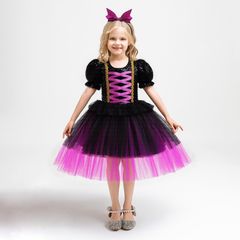 ハロウィン 衣装 子供 子供ドレス ハロウィン コスプレ 可愛い 魔女コスプレ コスチューム ワンピース コスプレ衣装 ドレス 　ハロウィン仮装　120cm ハロウィン衣装 女の子 2点セット カボチャ 110cm 120cm130cm 140cm 150cm