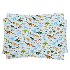 【人気商品】男の子 子供 布製 おしゃれ 給食 ランチョンマット 綿 発見！探検！恐竜大陸(ライトブルー) カラフルキャンディスタイル N3656120