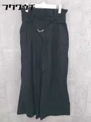 ◇ AZUL by MOUSSY ハイウエスト ワイド パンツ サイズS ブラック レディース 【中古】 【1002800482351】