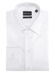 EMPORIO ARMANI (エンポリオアルマーニ) 無地 長袖 ドレスシャツ