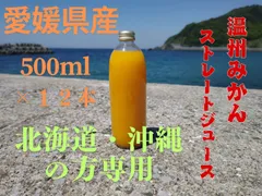 うんしゅうみかんストレートジュース　500ｍｌ×１２本　北海道・沖縄の方専用