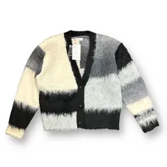 参考上代23100円 未使用品 MAISON SPECIAL Block Switching Shaggy Knit Cardigan ブロックシャギーカーディガン メゾンスペシャル 21232365215 ブラック F 81595A7のサムネイル