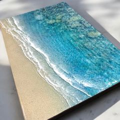 <魚の群れと珊瑚の海>超立体  沖縄の海 レジンアートボード　美ら海　オーシャンアート