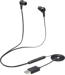 【新品・2営業日で発送】ELECOM エレコム インナーイヤー型ヘッドセット／カナル／ミュートスイッチ付／ブラック(HS-EP17UBK)