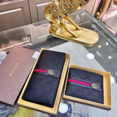 Gucciグッチ/ウォレット、クレジットカードスロットに紙幣と手形を収納、両用カードバッグウォレット、甘皮長短金二つ折り[本日特価|新品未