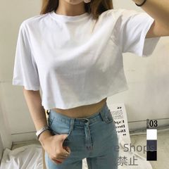 【新品未使用】Tシャツ レディース 半袖 ショート丈 夏 lycp195