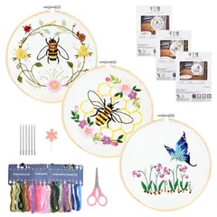 刺しゅう 初心者キット 3点セット基本パターン練習 クロスステッチキット DIY刺工具 刺しゅう 手作り プレゼント 手芸キット刺繍工具付き 初心者向け 日本語説明書付き 刺繍工具 刺繍枠刺繍キット 刺しゅう 手作り 刺繍セット DIY クロスステッチ 初心