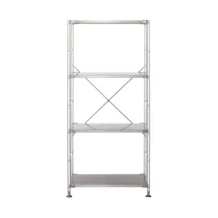 無印用品　ステンレスユニットシェルフ帆立120cm ステンレスユニットシェルフ ステンレス追加用帆立 小 | 無印良品