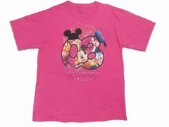 Disney MAGIC 08 プリントTシャツ L ピンク USAディズニー古着