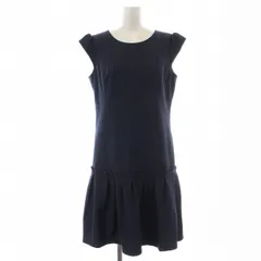 ルネ Rene basic ストレッチデニムワンピース ミニ フレア フレンチスリーブ 5726061 38 L ダークネイビー /DKのサムネイル