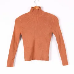 グレイル ニット セーター 長袖  ハイネック リブ シンプル 無地 トップス レディース Sサイズ ブラウン GRAIL 【中古】