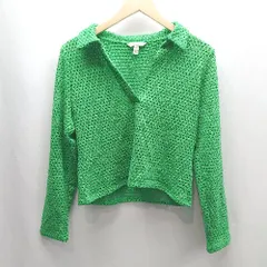 ◇ ⊂ H&M エイチアンドエム レース 長袖 カットソー サイズM グリーン レディース E  【1501230009447】