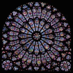 大判ノートルダム大聖堂(パリ)ステンドグラス 北のバラ窓 グラスマスターズr73