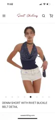 スウィート・チリング sweet chilling DENIM SHORT WITH RIV