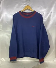 90s NIKE ナイキ USA製 銀タグ スウッシュ刺繍 スウェット トレーナー サイズ：L カラーネイビー/レッド系 古着 ストリート ユニセックス