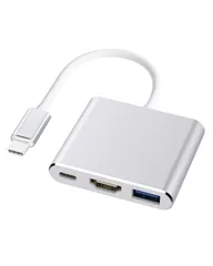 【新着商品】HDMI 3 in 1 to USB C ハブ [４K 解像度 C hdmiポート+USB 3.0ポート+USBタイプC急速PD充電ポート] usb タイプc 変換 USB アダプタ ニンテンドースイッチ、Samsung Galaxy S20/no