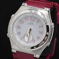 カシオ ウェーブセプター LWA-M143 ラウンド 白アナデジ文字盤 電波ソーラー レディース腕時計 NSY 2000000 NSK