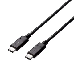 新品 エレコム USBケーブル Type C (USB C to USB C) 1.0m USB2.0認証品 5A出力 最大480Mbps ブラック U2C-CC5P10NBK