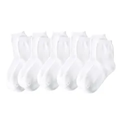 【新品】 [ナースリー] 看護師さんのソックス お買得5足セット クルー丈 スクールソックス レディース 23.0-25.0 cm ホワイト(5足組) 9000503A 0