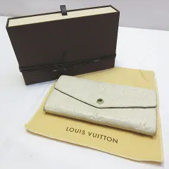LOUIS VUITTON ルイ・ヴィトン LV ビトン モノグラム アンプラント ポルトフォイユ・キュリューズ M60301 二つ折り 長財布 CA3182 コインケース欠品 ネージュ ホワイト 白系 財布 レディース E081B