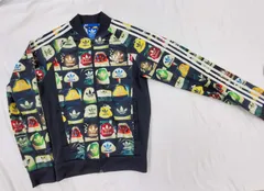 adidas 総柄 スニーカー柄 トラックジャケット  100サイズ fg0825-5