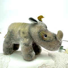 Rhino Nosy Steiff 1310.00 Vintage German - Ruby Lane