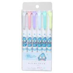 【メール便】ハンギョドン カラーマーカー マイルドライナー6色セット サンリオ カミオジャパン 新学期準備文具 カラーペン キャラクター グッズ 