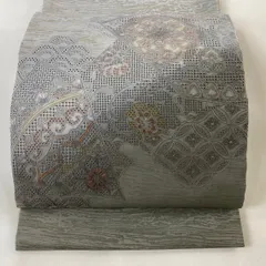 正絹 六通袋帯 汕頭 中国伝統刺繍汕頭刺繍 正倉院華紋 金糸