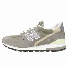 美品 ニューバランス NEW BALANCE U996GR スニーカー シューズ 靴 ローカット ピッグスキンスエード メッシュ USA製 サイズ26.5cm グレー メンズ