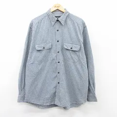 XL/古着 エディーバウアー 長袖 ブランド シャツ メンズ 00s 大きいサイズ コットン 紺他 ネイビー チェック 25jun27 中古 トップス