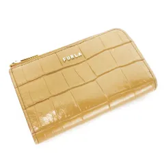 フルラ FURLA キーケース L字ファスナー レザー 革 クロコ型押し ロゴ 茶 ブラウン 8050560909857 /CK9 ■GY18