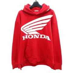 ジーユー GU × ホンダ HONDA コラボ パーカー フーディ スウェット ロゴプリント プルオーバー M 赤 レッド ■MET1 0801